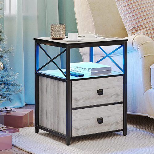 Lvifur end table with lamp