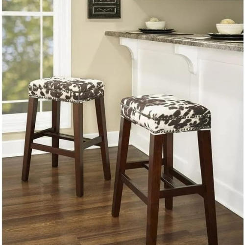 Riverbay Furniture cowhide bar stool