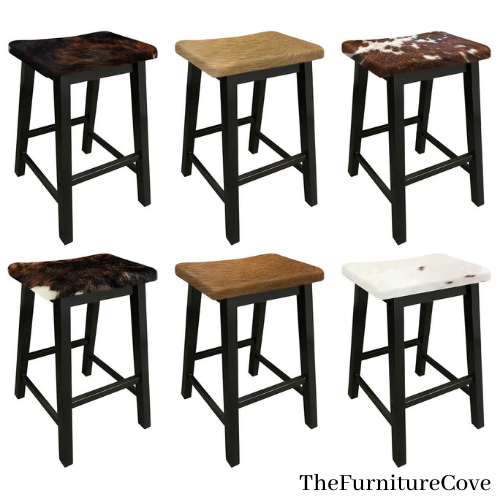 TheFurnitureCove cowhide bar stool