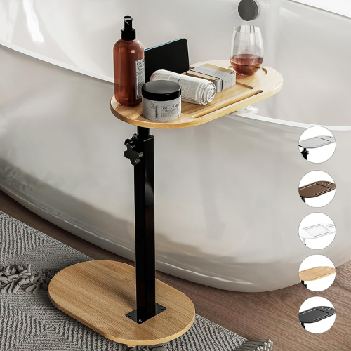 Yumkfoi Bamboo Bathtub Tray Table