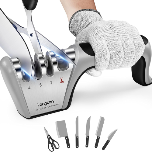 Longzon 4-in-1 Knife Sharpener