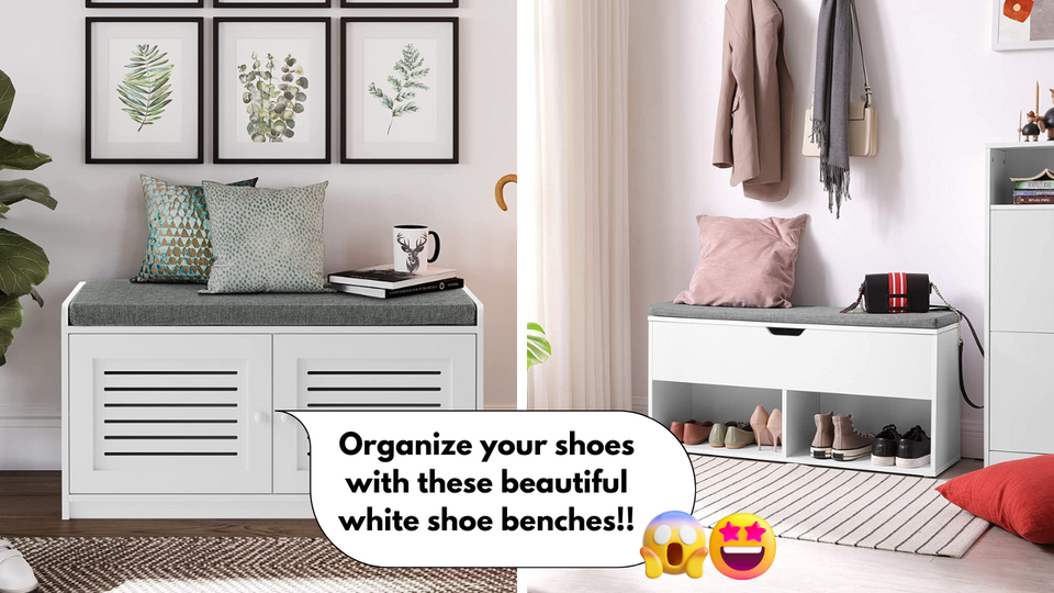 White shoe bench